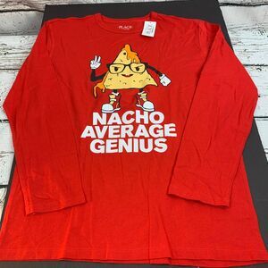 The Children's Place - "Nacho Average‎ Genius" Long Sleeve Graphic Tee [XL/14]